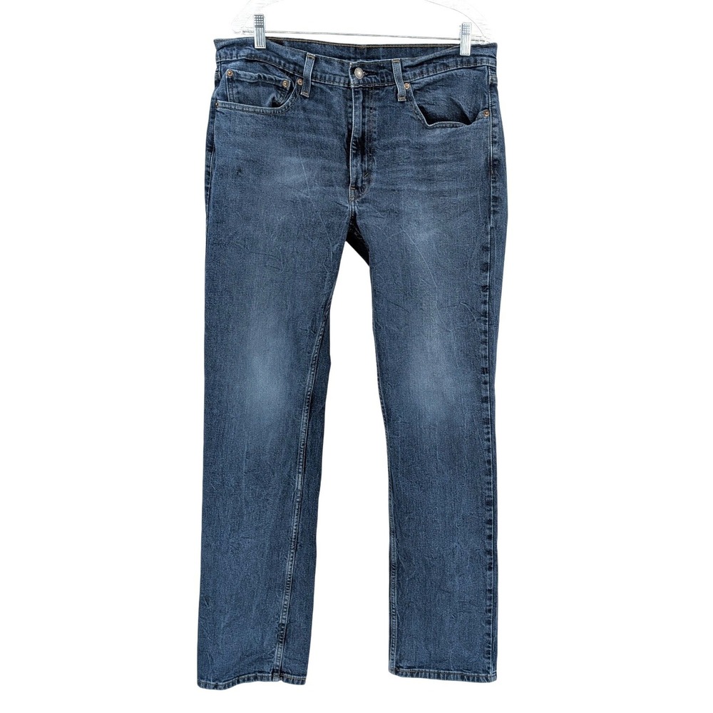 Levi's 514 Slim Straight Stretch Denim Jeans Dark Wash W36 L34